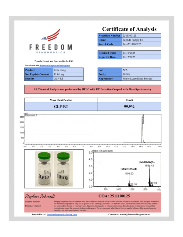 Peptide Supply Online | GLP-3 – Single Vial USA